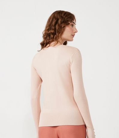 Suéter Alargado en Punto con Cuello Barco 3