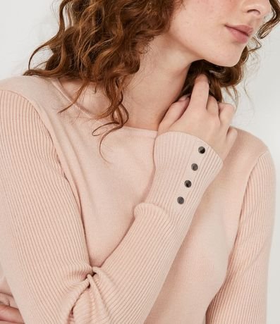 Suéter Alargado en Punto con Cuello Barco 4