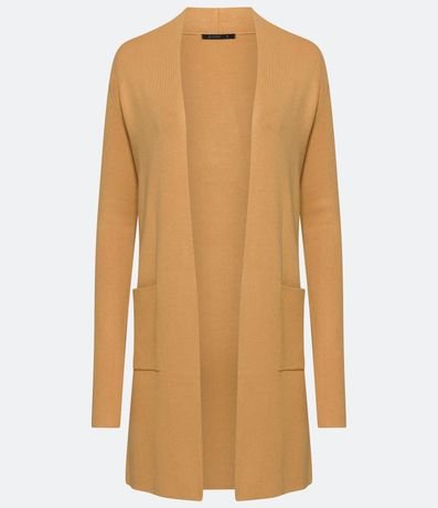 Cardigan Alargado Básico de Punto con Bolsillos 5