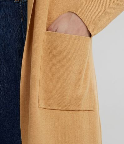 Cardigan Alargado Básico de Punto con Bolsillos 3
