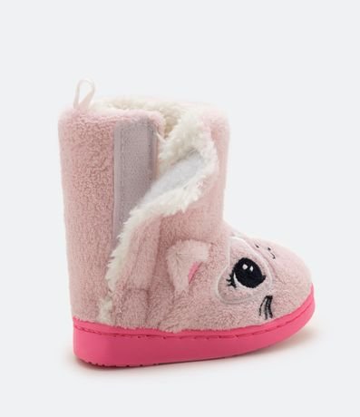 Pantunfla Bota Infantil con Bordado de Gatita - Talle 1 a 5 años 3