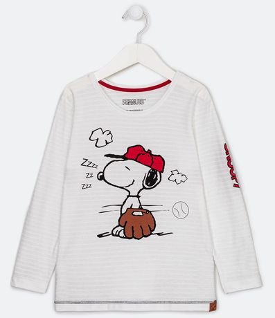 Remera Infantil con Estampado Snoopy con Guante de Béisbol - Talle 1 a 5 años 1