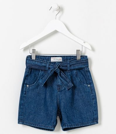 Short Infantil Clochard en Jeans con Cinto - Tam 5 a 14 Años 1