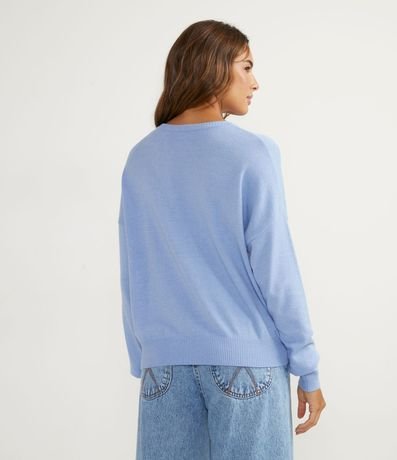 Buzo Cerrado Básico de Punto con Manga Larga y Sisa Desplazada 2