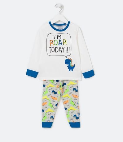 Pijama Infantil Largo Estampado de Dinosaurio - Talle 1 a 4 años 1