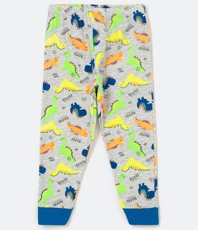 Pijama Infantil Largo Estampado de Dinosaurio - Talle 1 a 4 años 3