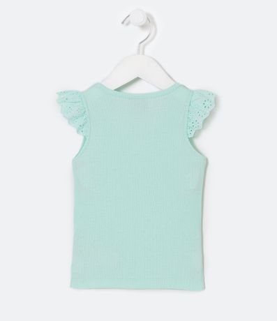 Blusa Infantil Musculosa con Volados en Broderi - Talle 1 a 5 años 2