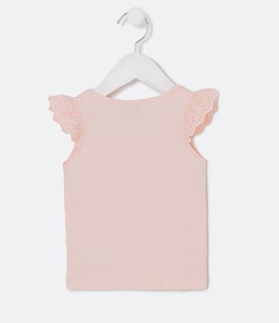 Blusa Infantil Musculosa con Volados en Broderi - Talle 1 a 5 años 2