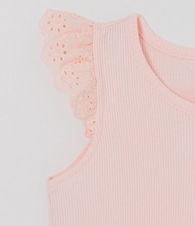 Blusa Infantil Musculosa con Volados en Broderi - Talle 1 a 5 años 3
