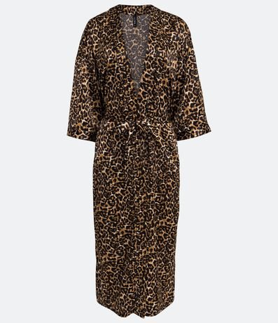 Kimono Alargado con Estampado Animal Print Jaguar 6