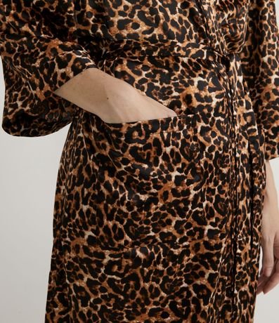 Kimono Alargado con Estampado Animal Print Jaguar 4