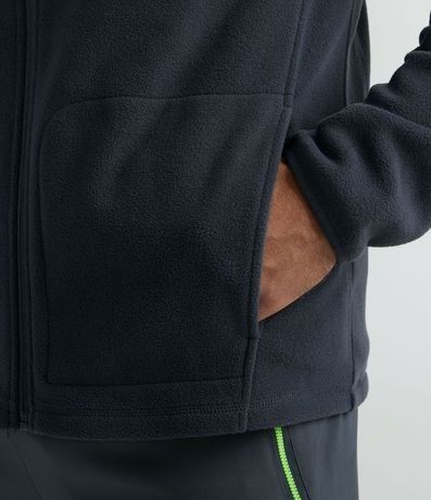 Campera Deportiva en Fleece con Cierre y Bolsillos 4