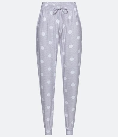 Pantalón de Pijama con Estampado Lunares y Tacto Suave 5