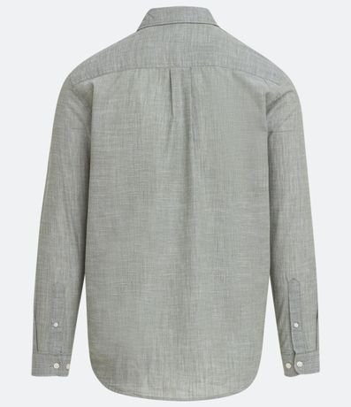 Camisa Slim en Algodón Manga Larga con Fondo Mezcla 7