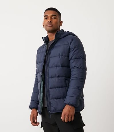 Campera Deportiva Puffer con Capucha