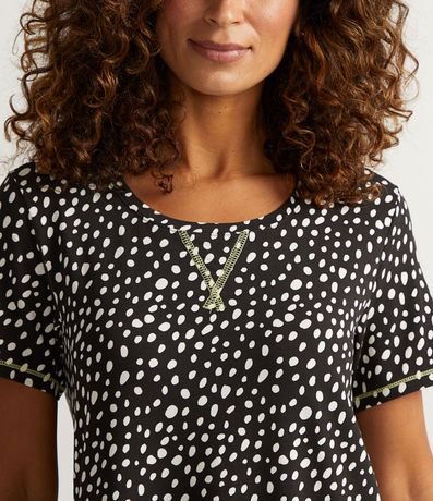 Camisón Manga Corta en Viscolycra con Costura Trenzada 3