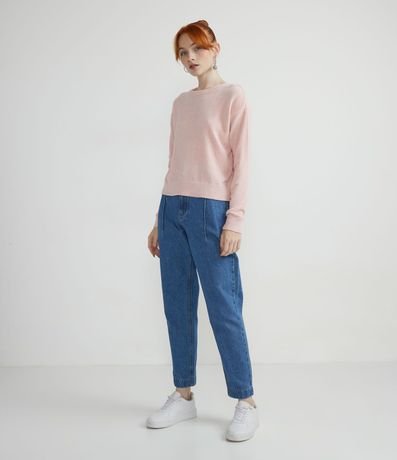 Blusa en Punto Chenille con Detalles Acanelados 4