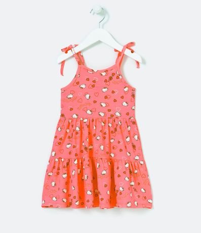Vestido Infantil Marias Estampado da Hello Kitty - Tam 1 a 5 años 2