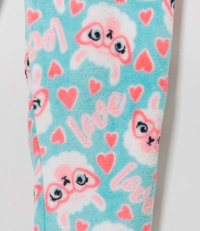 Pijama Largo Infantil Fleece Llama Love - Talle 5 a 14 años 4