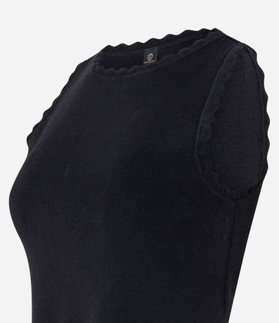 Blusa Musculosa de Punto com Detalle en las Sisas 2