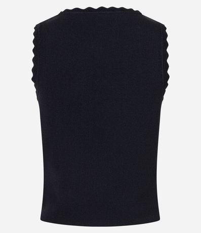 Blusa Musculosa de Punto com Detalle en las Sisas 3