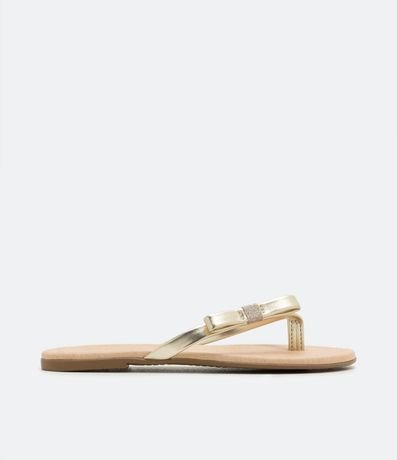 Sandália Infantil Plana Lazo Tiras Doradas - Talle 28 al 35 1