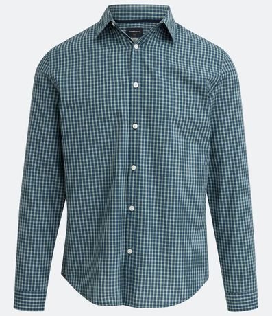 Camisa Slim Manga Larga con Estampado de Cuadros 6