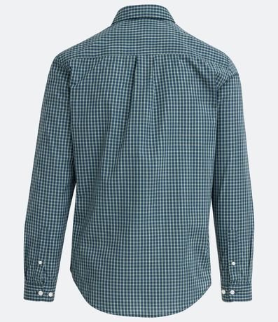 Camisa Slim Manga Larga con Estampado de Cuadros 7