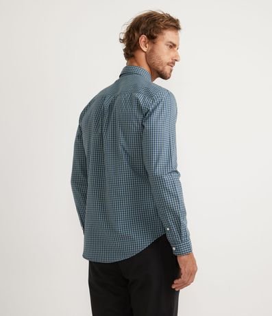 Camisa Slim Manga Larga con Estampado de Cuadros 2