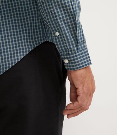 Camisa Slim Manga Larga con Estampado de Cuadros 4