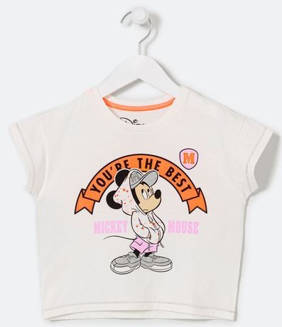 Blusa Infantil Cropped Estampado Mickey - Talle 5 a 14 años 1