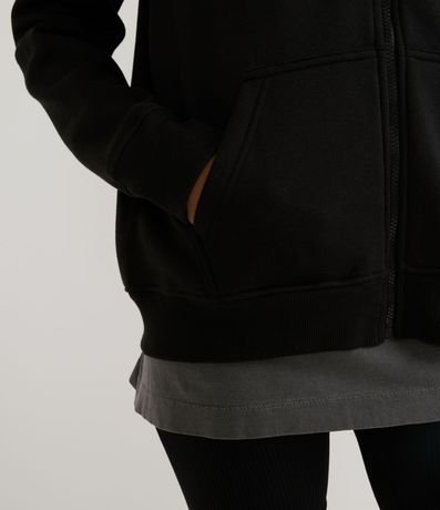 Buzo en Algodón con Capucha y Abertura Frontal con Cremallera 2