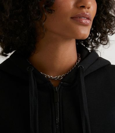 Buzo en Algodón con Capucha y Abertura Frontal con Cremallera 3