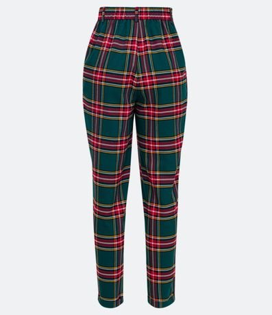 Pantalón Sastrería en Viscosa con Estampado de Cuadros Vichy 7