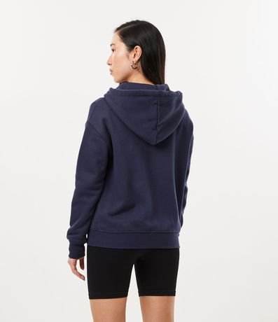 Buzo en Algodón con Capucha y Abertura Frontal con Cremallera 3