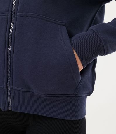 Buzo en Algodón con Capucha y Abertura Frontal con Cremallera 5