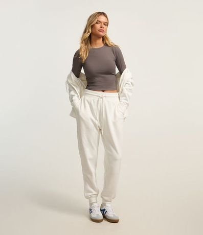 Pantalón Jogger en Algodón con Cintura Elástica y Cordón 1