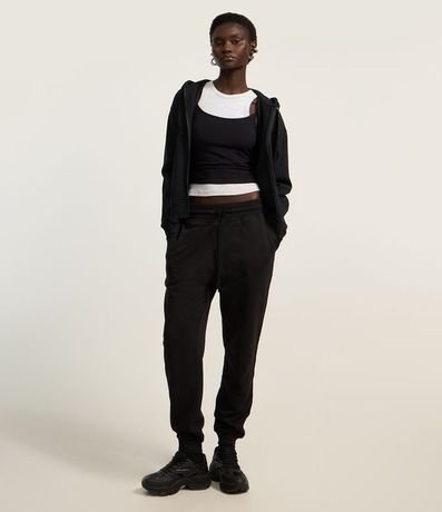 Pantalón Jogger en Algodón con Cintura Elástica y Cordón 2