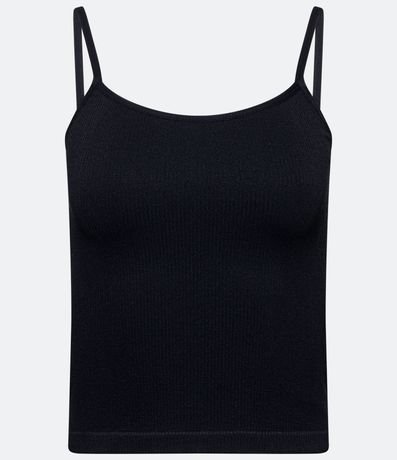 Blusa Musculosa en Poliamida Acanalada con Tirantes Finos 5