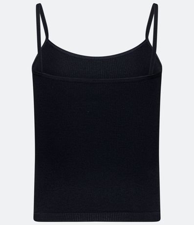 Blusa Musculosa en Poliamida Acanalada con Tirantes Finos 6