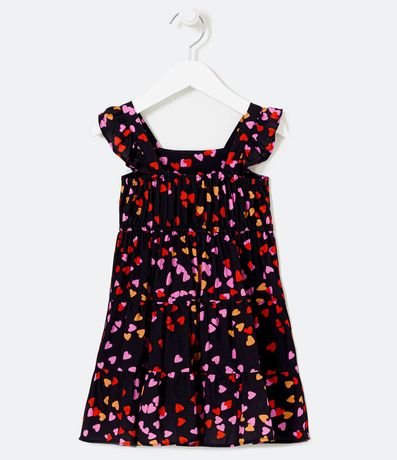 Vestido Infantil Estampado de Corazones de Colores - Talle 1 a 5 años 2