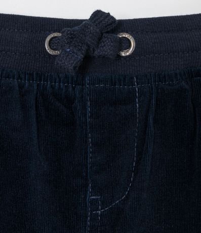 Pantalón en Terciopelo con Cintura Elástica Contrastante - Talle 01 a 03 años 3