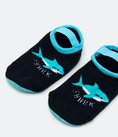 Media Ballet Infantil con Suela y Estampado de Tiburón - Talle 19/22 al 31/34 3