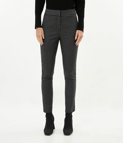 Pantalón Sastrería en Algodón Satin con Estampado Geométrica 2