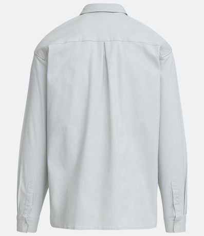 Camisa Oversized en Algodón con Manga Larga y Bolsillos 7