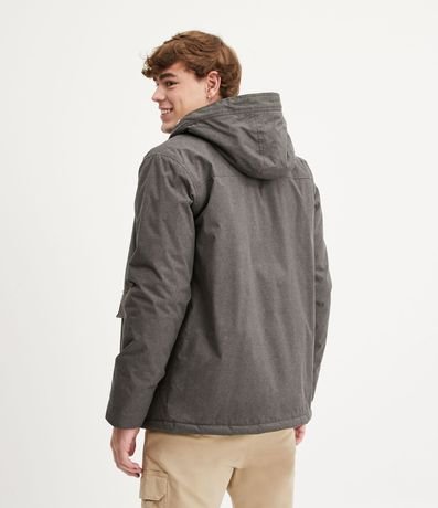 Campera Pesada con Capucha Bolsillos y Forro Sherpa 3