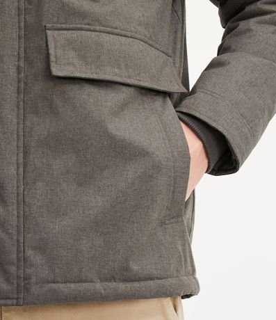 Campera Pesada con Capucha Bolsillos y Forro Sherpa 5