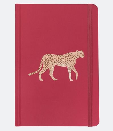 Cuaderno Papel con Estampado Leopardo y Cierre de Elástico 1