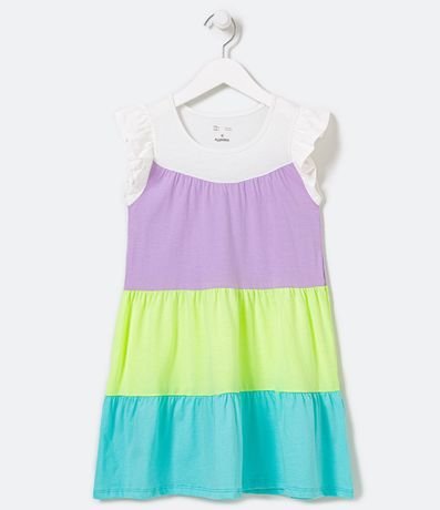 Vestido Infantil Marias con Bloques de Colores - Talle 5 a 14 años 1