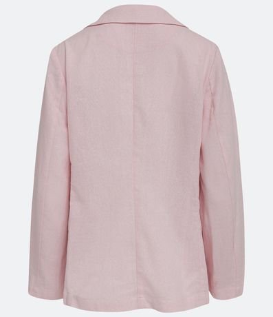 Blazer Alargado en Lino con Abertura Frontal Total 7